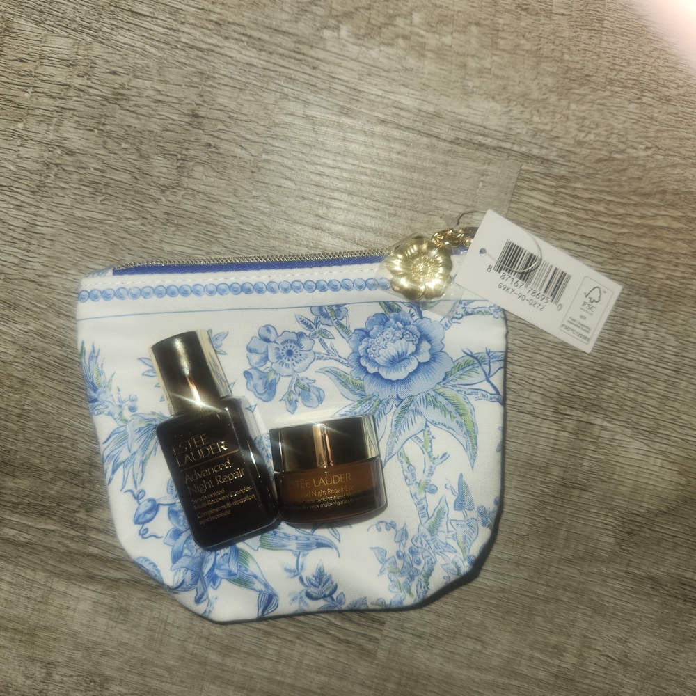 Estée Lauder Skincare Set with Floral Pouch